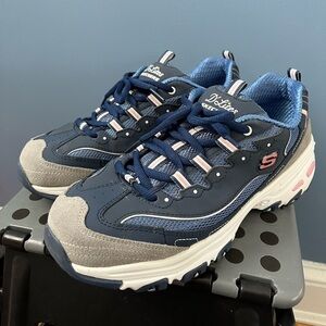 Skechers Blue and Gray Athletic Shoes
